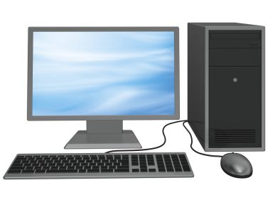 Siyah ekranlı bilgisayar monitörü