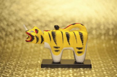 Güzel kaplan oyuncağı, yakın plan. 