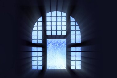 pencere ve kapılar ışık arkaplanlı