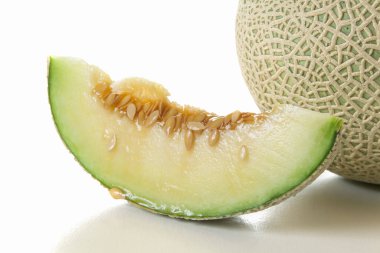 close-up view of delicious sliced fresh melon clipart