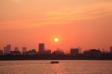 güzel modern şehir manzarası, kentsel arka plan 