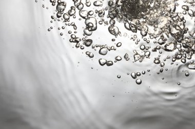 bubbles in water close up