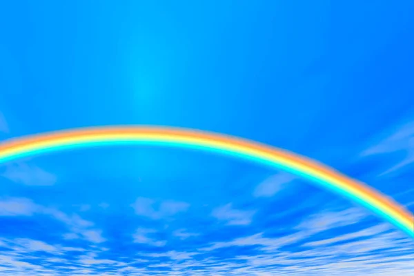 Regenbogen Blauem Himmel Natur Hintergrund — Stockfoto