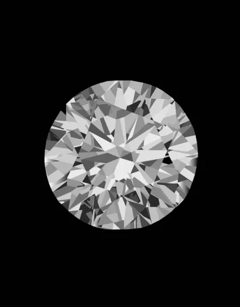 Icono Diamante Sobre Fondo Negro Ilustración — Foto de Stock