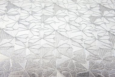 Dekoratif desenli beyaz kumaş arkaplan dokusu