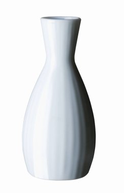 seramik beyaz vazo ışık arkaplanda