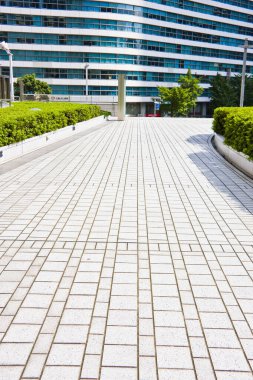 modern bina dış cephesi ve zemin zemin