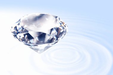 Su yüzeyindeki elmas arka plan 