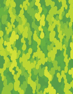 Yeşil ve sarı lekeli, soyut, pürüzsüz desen. 