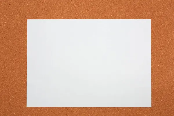 Blank Paper Note Cork Board — Stock Photo, Image