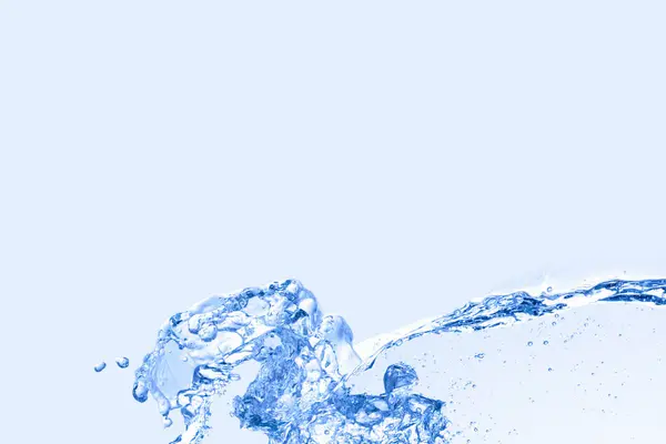 Clear Water Splash Bubbles Light Blue Background — Stock Photo, Image