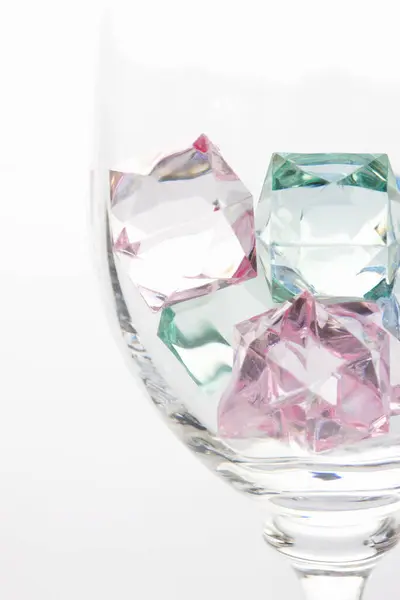 Gemas Cristal Vidrio Sobre Fondo Blanco — Foto de Stock