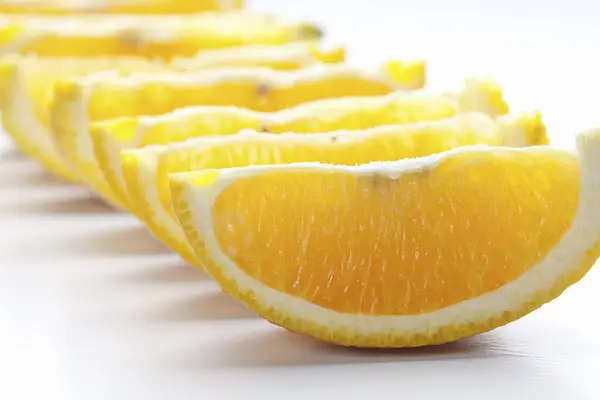 Fresh Lemon Slices White Background — Stock Photo, Image