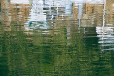 Dalgalanmalı su yüzeyinin görüntüsünü kapat