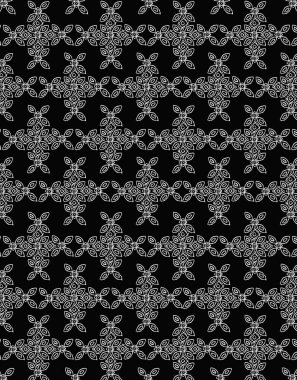 Siyah arka planda siyah çiçekli pürüzsüz desen. Kumaş, duvar kağıdı ve ambalaj için çiçek süsü...