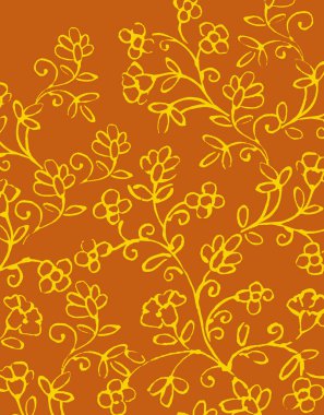 Dekoratif çiçek süsleme ile Seamless Modeli