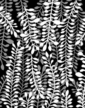 güzel siyah ve beyaz soyut arkaplan çiçekli elementlerle        