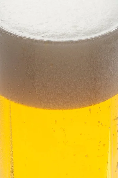 Glas Bier Mit Schaum Obendrauf — Stockfoto