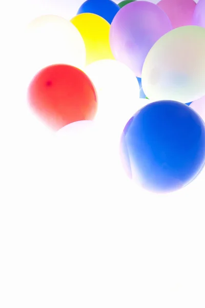 Palloncini Colorati Isolati Sfondo Bianco — Foto Stock