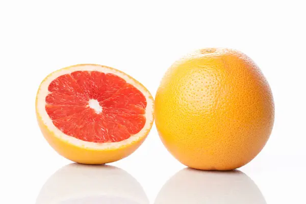 Two Halves Orange Two Halves Lemon — Stock Photo, Image
