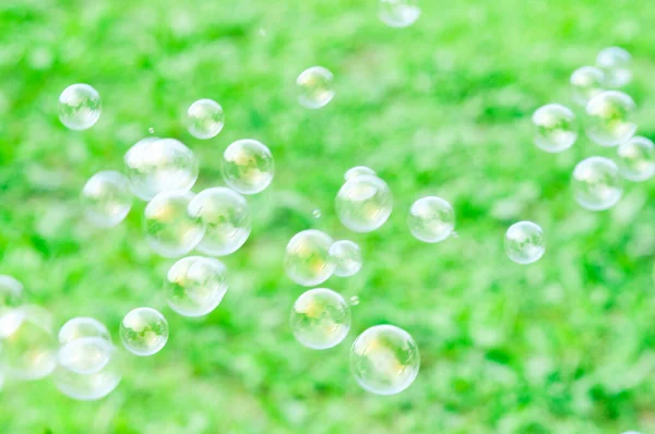 Burbujas Arco Iris Del Soplador Burbujas — Foto de Stock