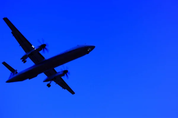 Modern Plane Flying Sky Daytime View — Stock Photo, Image