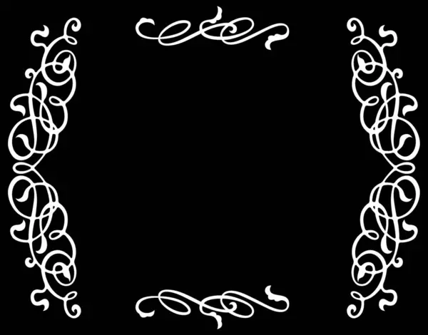 Fekete Fehér Elvont Háttér Dekoratív Vintage Elemek — Stock Fotó