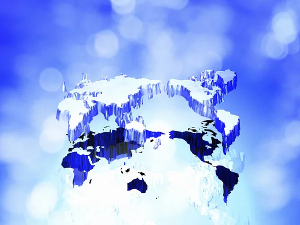 抽象的な背景に世界パムの3Dレンダリングイラスト — ストック写真