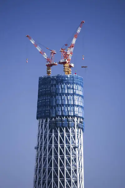 Tokyo Skytree Japonya Nın Yüksek Yüksek Yayın Kulesidir — Stok fotoğraf