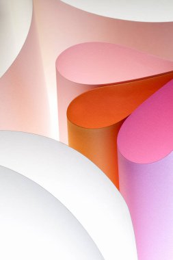 Pembe ve beyaz kağıt şekilli soyut arkaplan