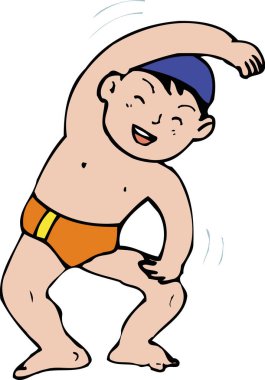  Yüzmeden önce çizgi film çocuğu eğitimi. 