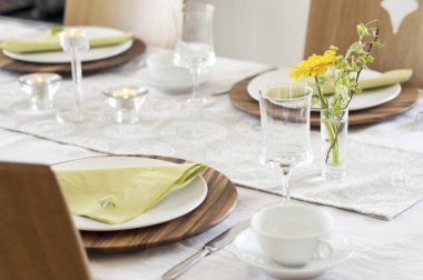 Restorandaki masa manzarası