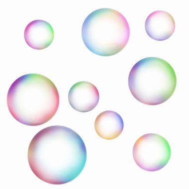 Renkli baloncuklu soyut arkaplan        