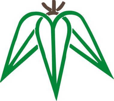  Yeşil yapraklı bir bambu bitkisinin çizimi