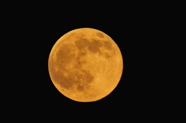 Arka planda dolunay var.