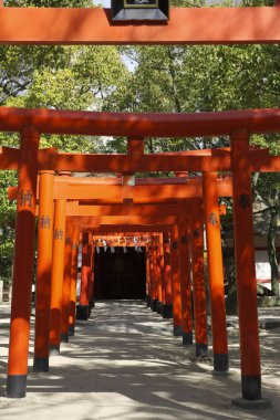 Kyoto, Japonya 'daki güzel, eski kapı..
