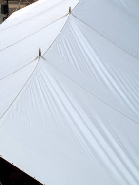 Beyaz çadır nesnesinin yakın çekim görüntüsü