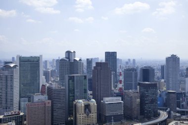 Japon kentinin gündüz kentsel mimari görüşü