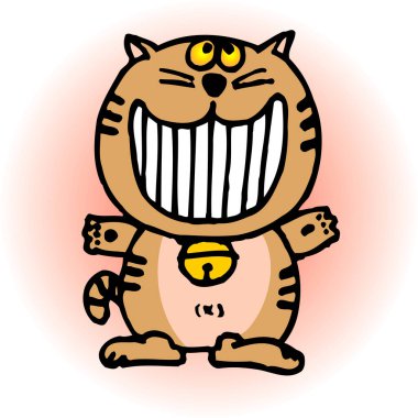  Zili olan komik kedi çizgi film karakteri çizimi 