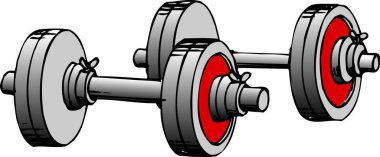 spor, halterler beyaz arkaplanda izole