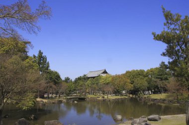  Japonya 'da göllü Budist tapınak kompleksi