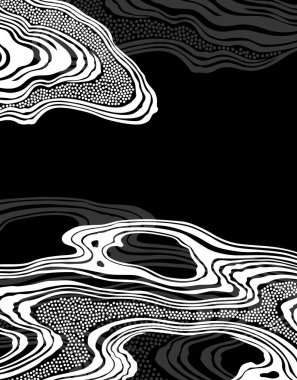 Siyah arkaplanda beyaz dalgalar 