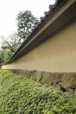 Asya 'daki geleneksel Japon evi manzarası.