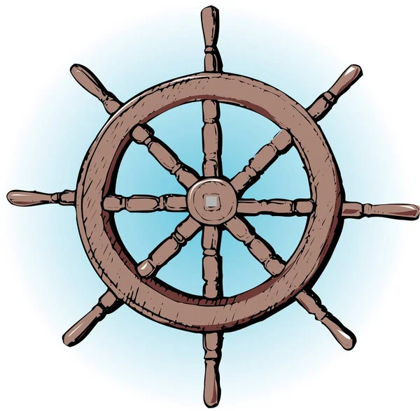 Steering Wheel White Background Illustration — Stock Photo, Image
