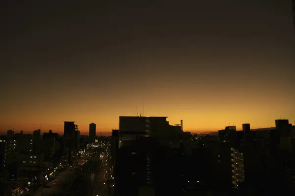 Zonsondergang Boven Stad — Stockfoto