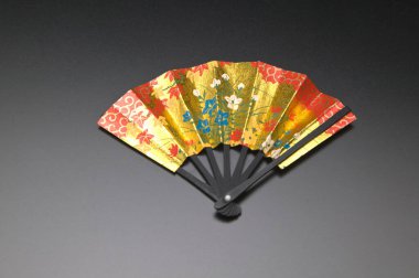 Geleneksel Japon kağıt hayranı, yakın çekim.