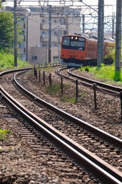  Japonya demiryolu. yüksek hızlı modern tren 