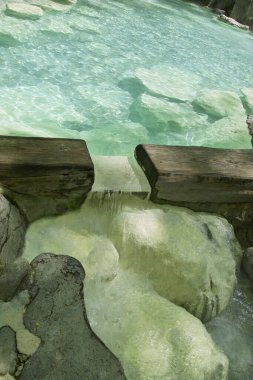 Güzel şelale ve ormanı göl 