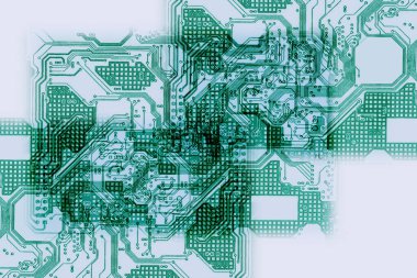 yeşil elektronik devre kartı arka planı