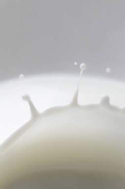 Süt sıçraması yakın plan, soyut arkaplan
